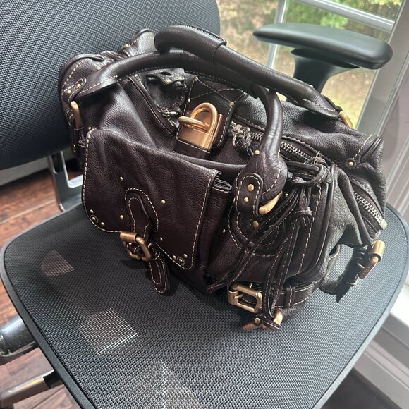 CHLOE Paddington Rare Early Model Chocolate Brown Leather Satchel Handbag - Picture 8 of 15